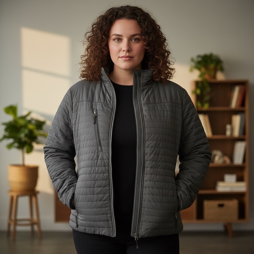 Storm Creek Women's Quilted  Puffer Jacket - gray